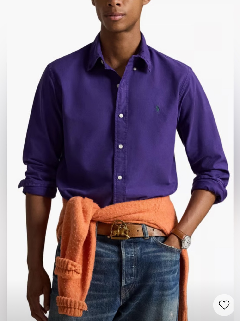 Vintage 90’s Ralph Lauren Blake Shirt Men’s Size S Purple 2 ply Cotton NWT Rare!